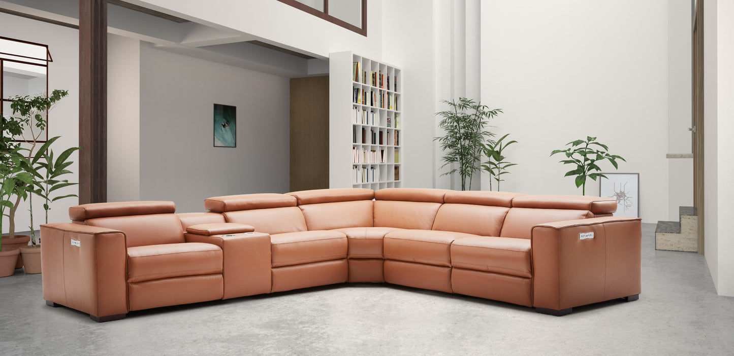 J&M Furniture Picasso Motion Sectional in Caramel