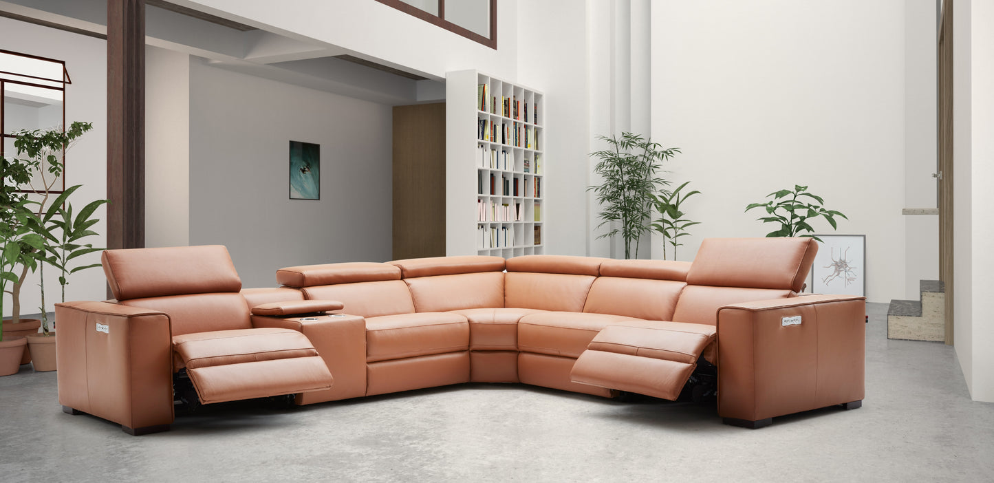 J&M Furniture Picasso Motion Sectional in Caramel