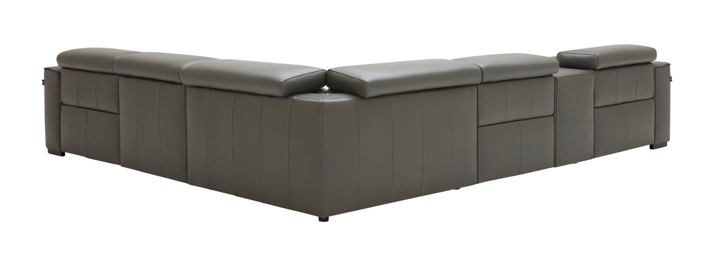 J&M Furniture Picasso Motion Sectional in Dark Grey