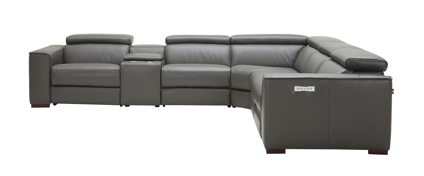 J&M Furniture Picasso Motion Sectional in Dark Grey