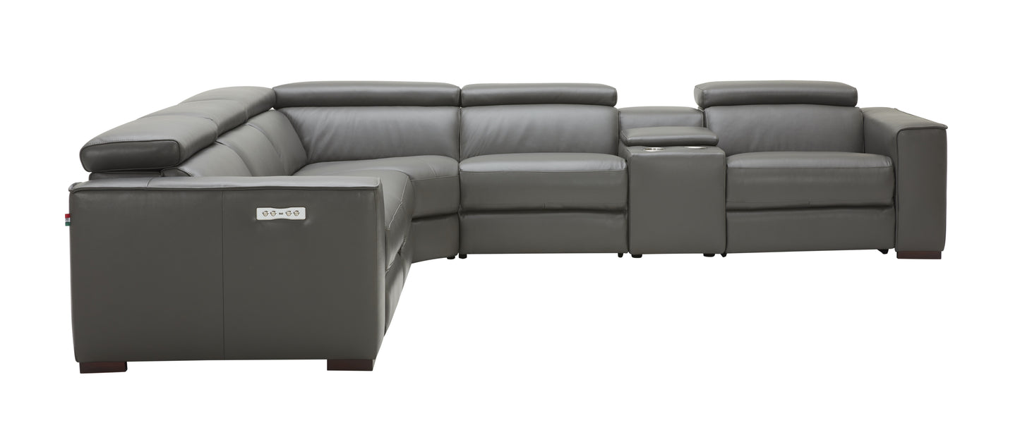 J&M Furniture Picasso Motion Sectional in Dark Grey