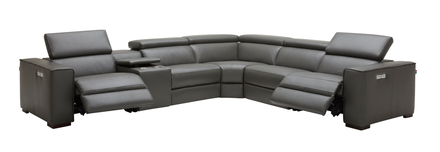 J&M Furniture Picasso Motion Sectional in Dark Grey