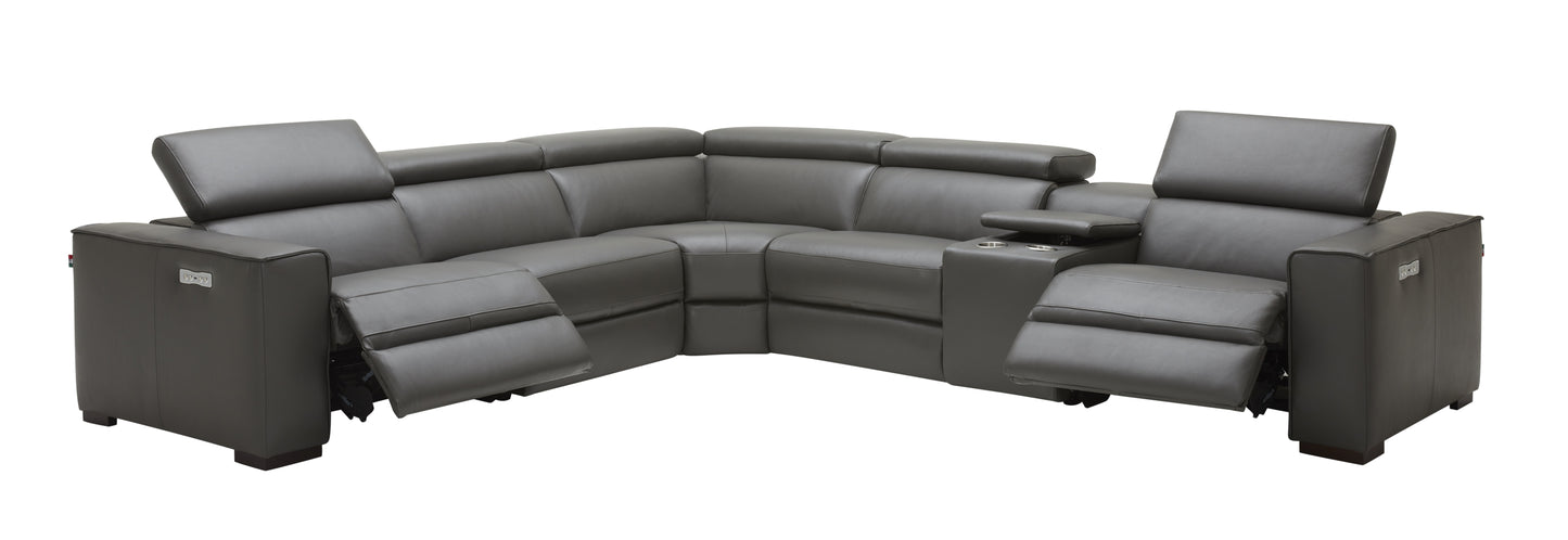 J&M Furniture Picasso Motion Sectional in Dark Grey