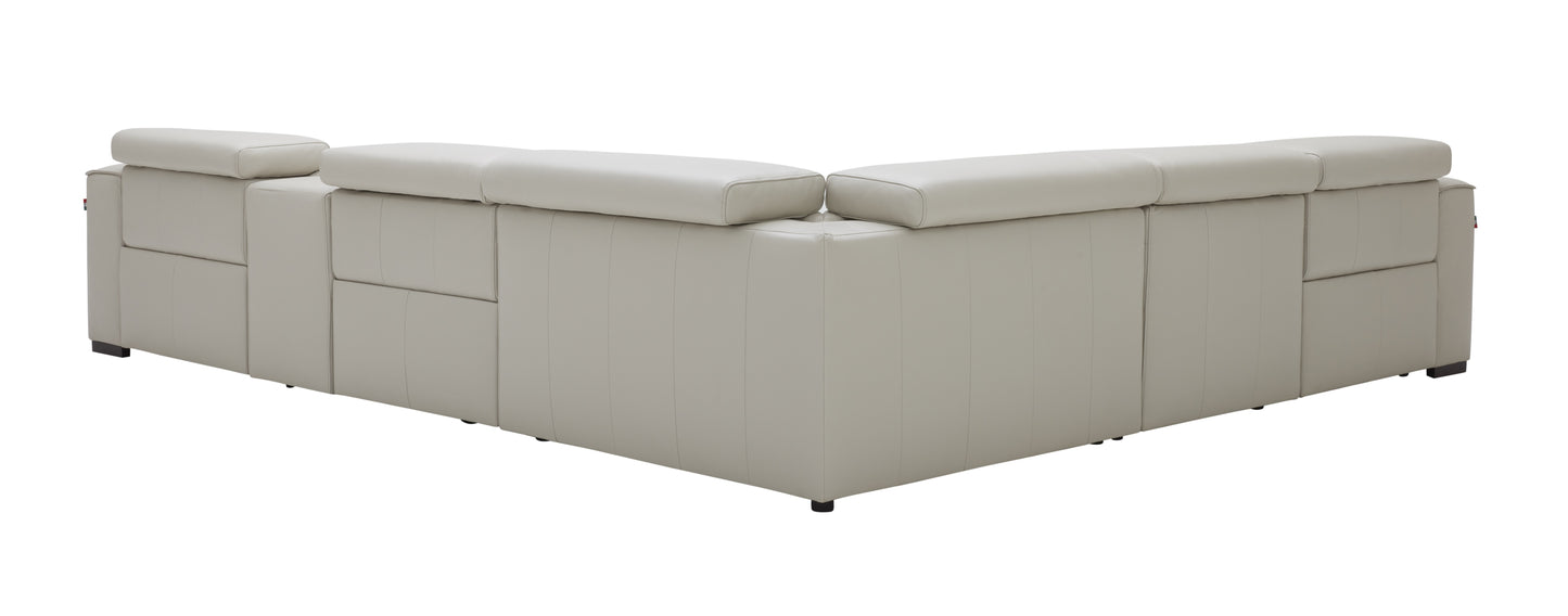 J&M Furniture Picasso Motion Sectional in Silver Grey