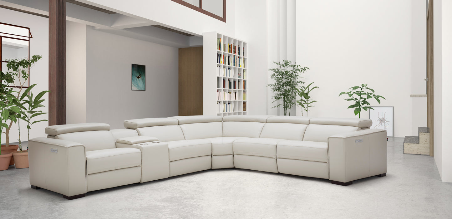 J&M Furniture Picasso Motion Sectional in Silver Grey
