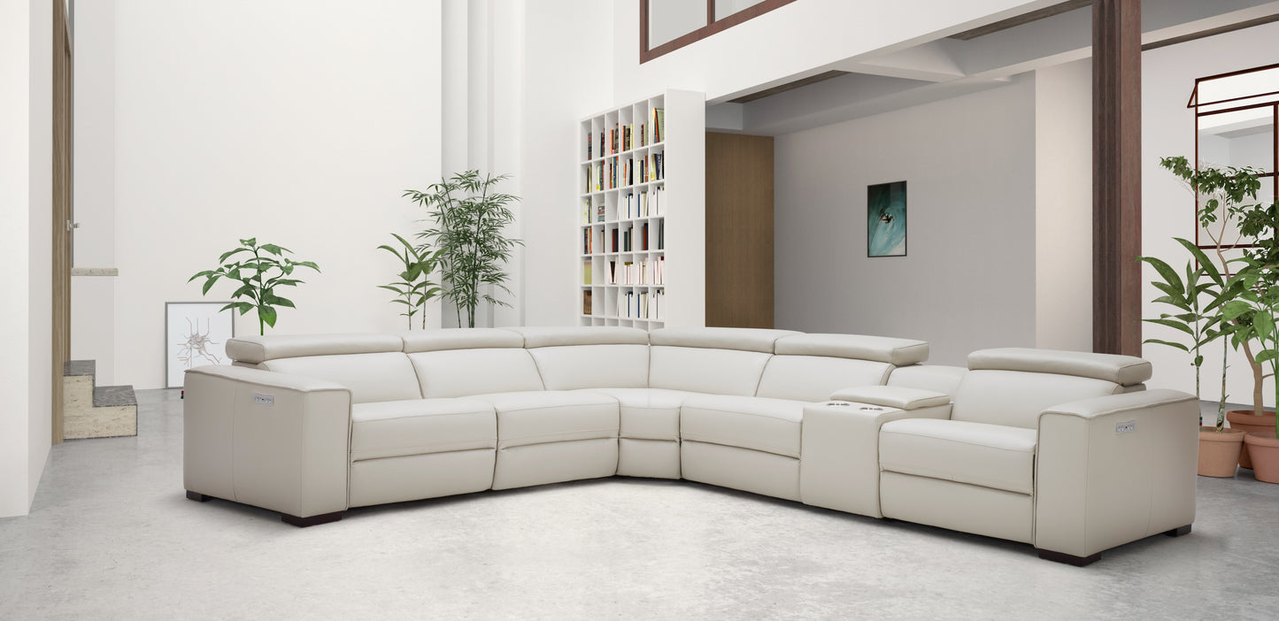 J&M Furniture Picasso Motion Sectional in Silver Grey
