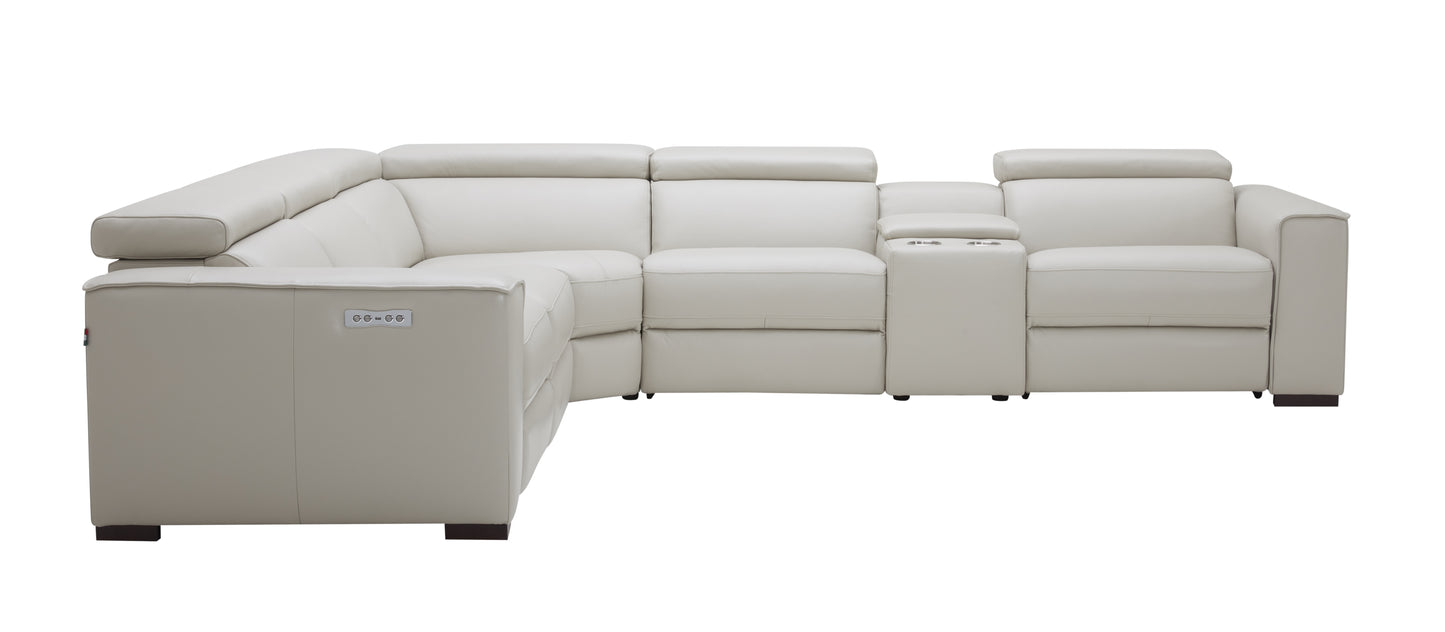 J&M Furniture Picasso Motion Sectional in Silver Grey