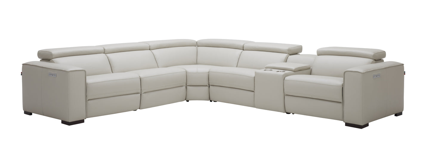 J&M Furniture Picasso Motion Sectional in Silver Grey