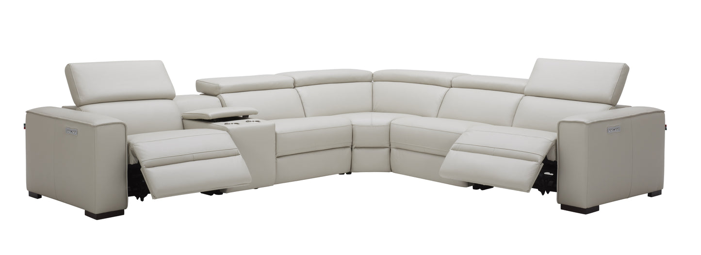 J&M Furniture Picasso Motion Sectional in Silver Grey