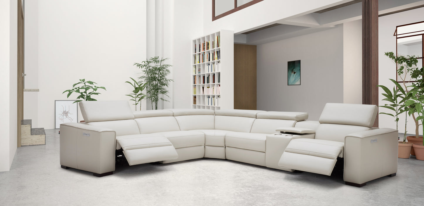 J&M Furniture Picasso Motion Sectional in Silver Grey