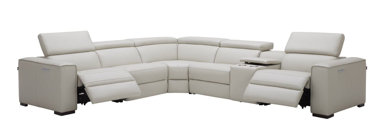 J&M Furniture Picasso Motion Sectional in Silver Grey