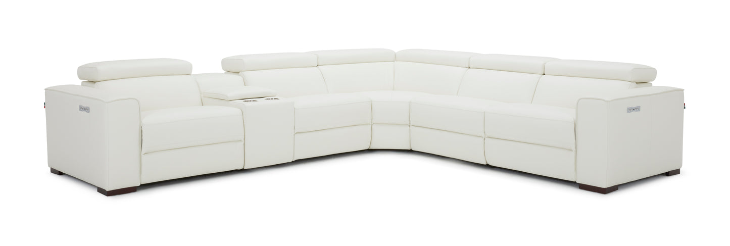 J&M Furniture Picasso Motion Sectional in White