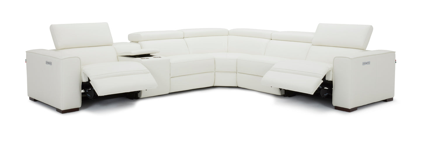 J&M Furniture Picasso Motion Sectional in White
