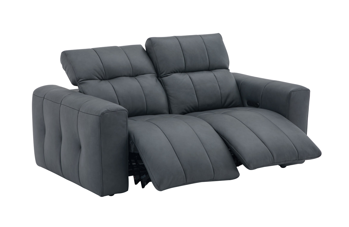 J&M Furniture Prescott Loveseat in Dark Grey