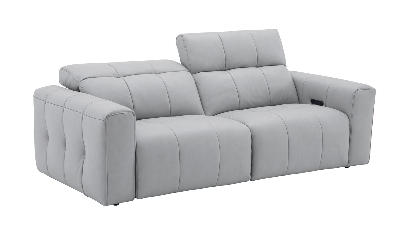 J&M Furniture Prescott Sofa in Light Grey