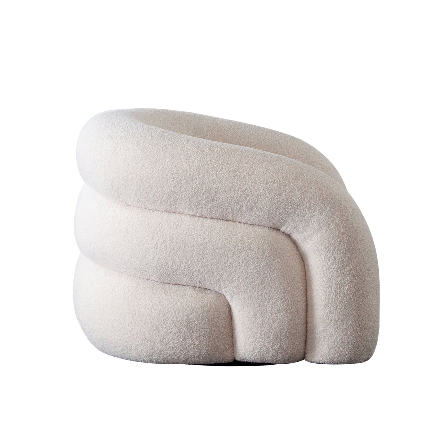 Quantum Swivel Accent Chair in Ivory Sherpa by Diamond Sofa