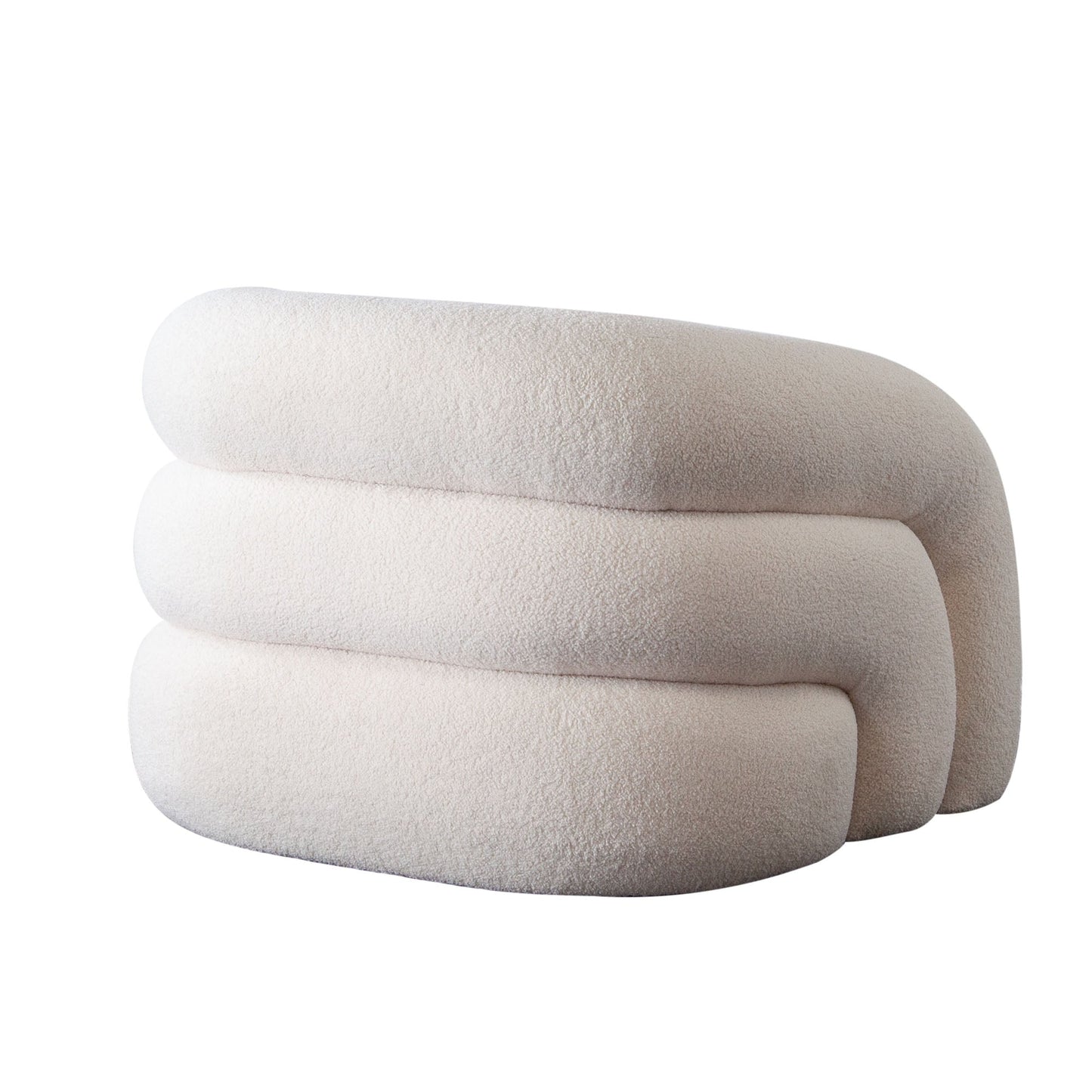Quantum Swivel Accent Chair in Ivory Sherpa by Diamond Sofa