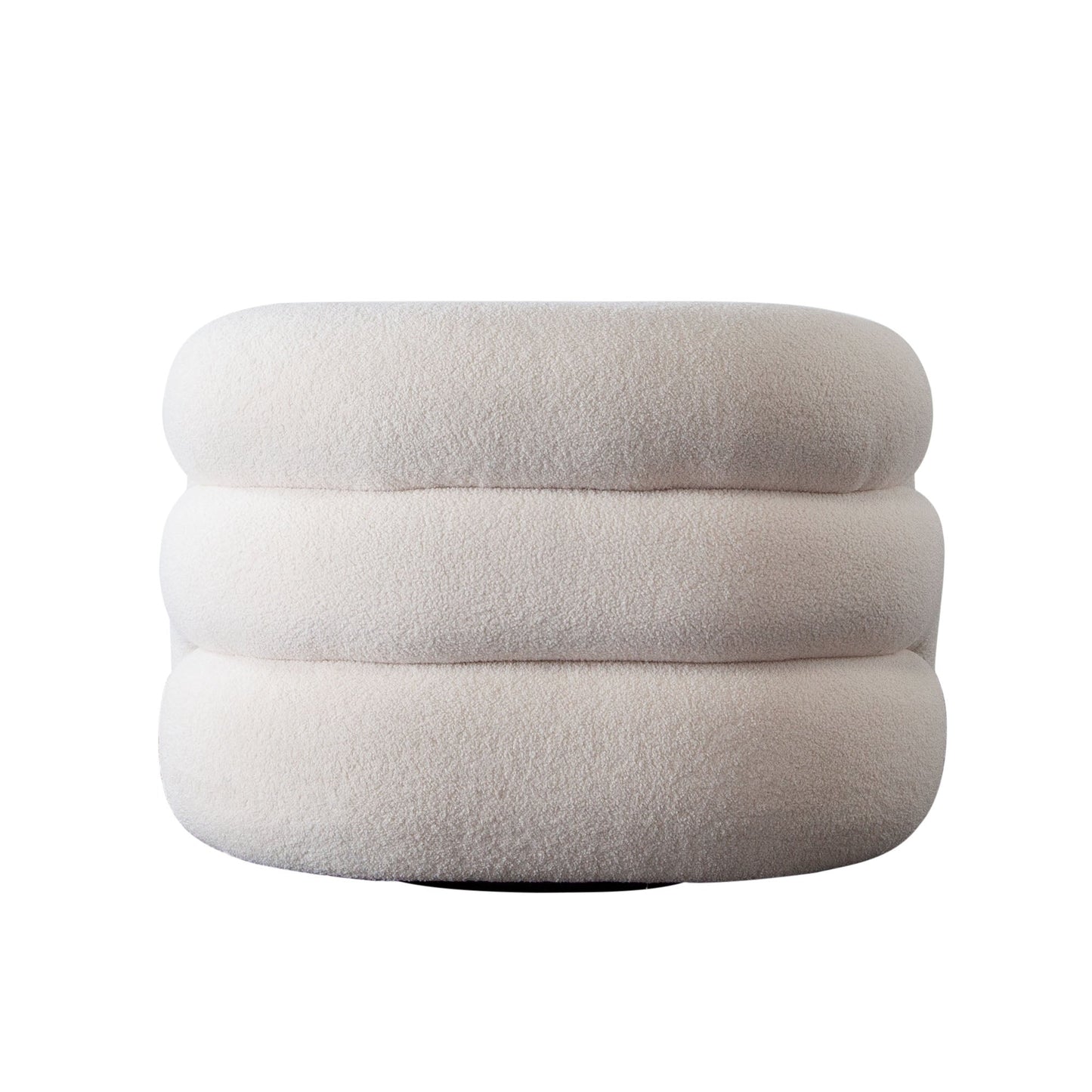 Quantum Swivel Accent Chair in Ivory Sherpa by Diamond Sofa