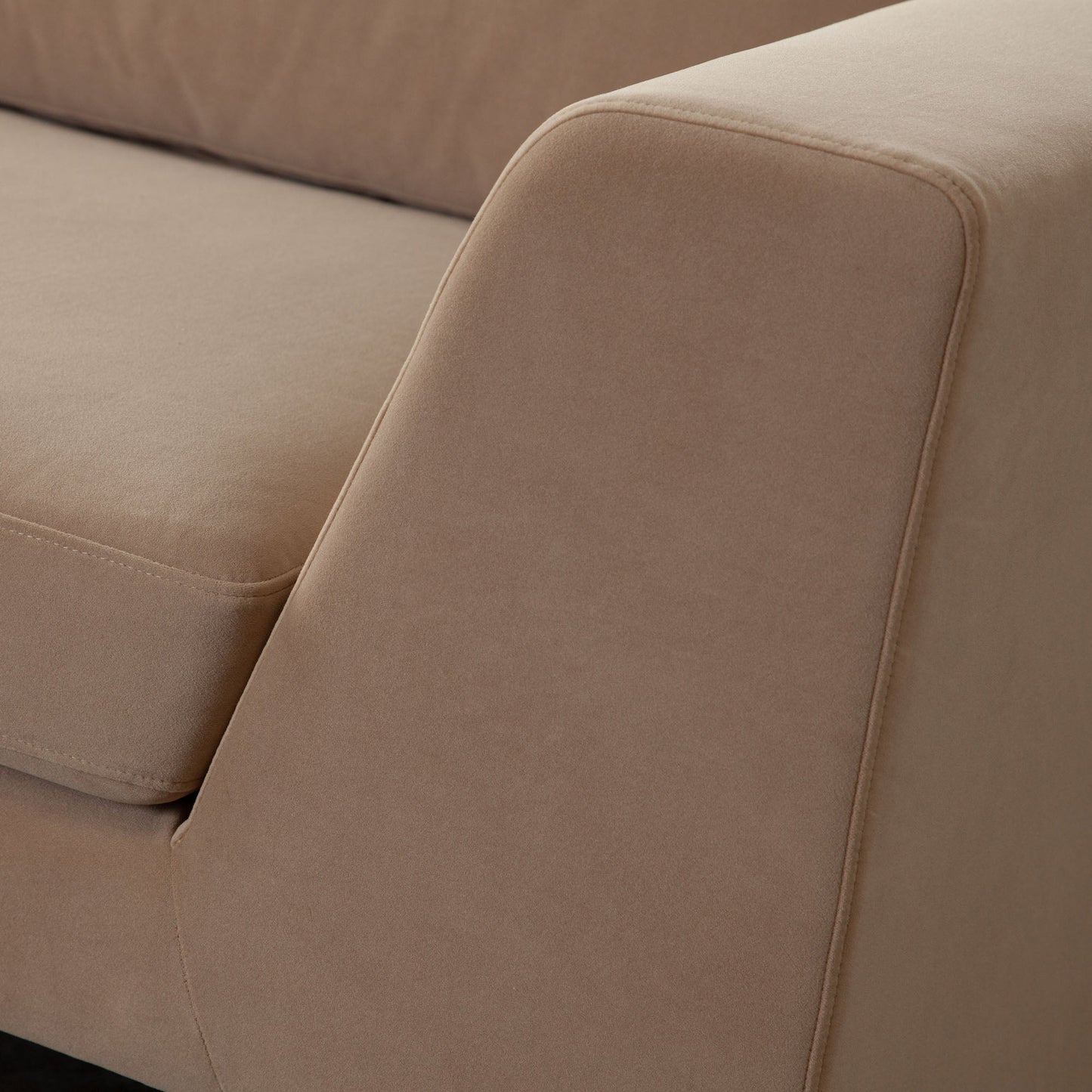 Rift Sofa in Camel Performance Velvet by Diamond Sofa