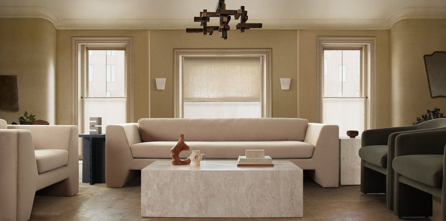 Rift Sofa in Camel Performance Velvet by Diamond Sofa