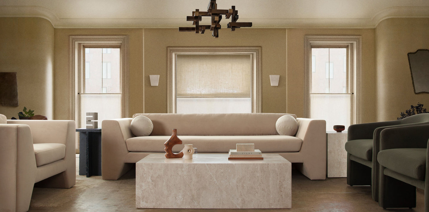 Rift Sofa in Camel Performance Velvet by Diamond Sofa
