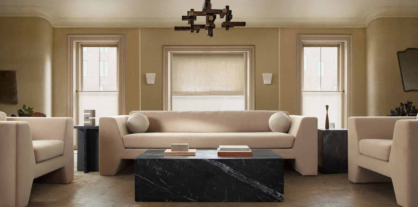 Rift Sofa in Camel Performance Velvet by Diamond Sofa