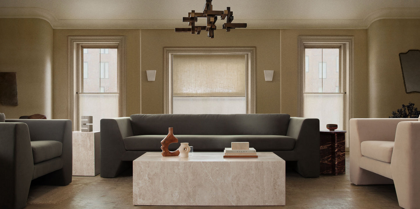 Rift Sofa in Moss Green Performance Velvet by Diamond Sofa