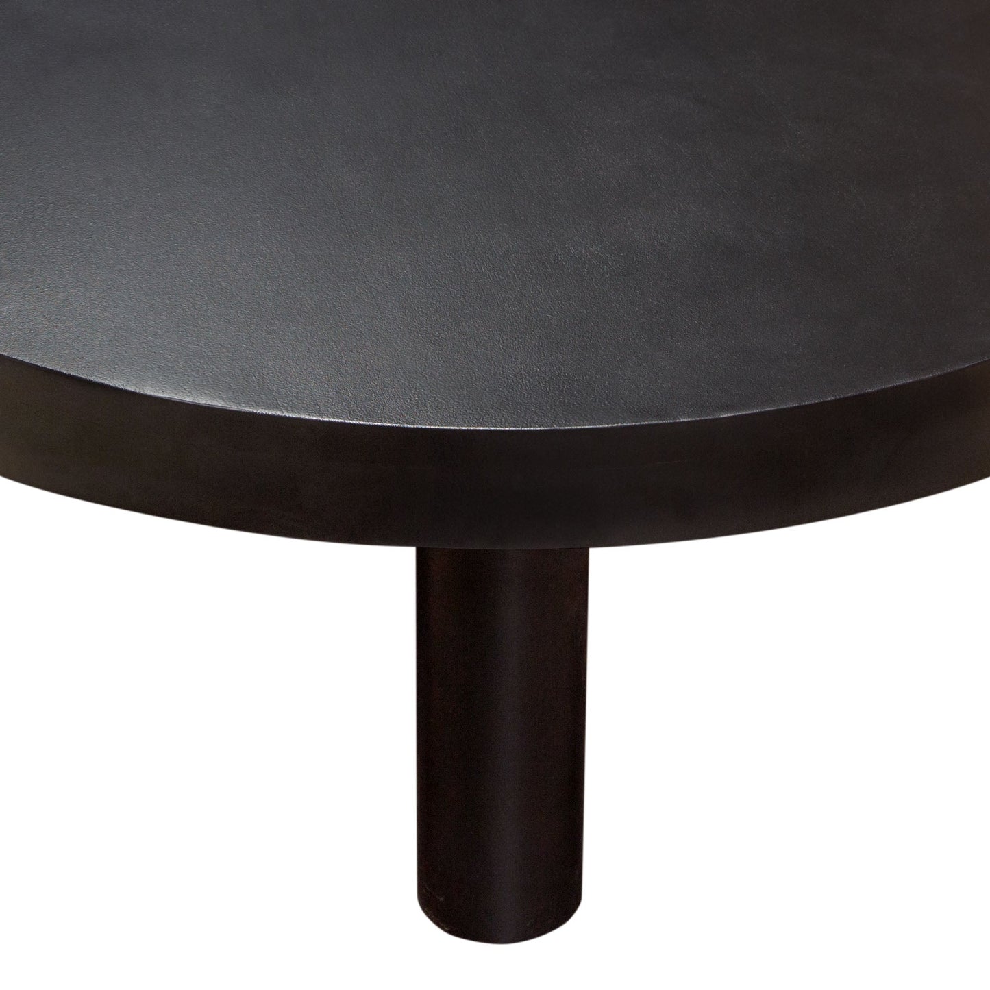 Rune 42" Round Cocktail Table w/ Solid Acacia Wood Top & Iron Leg Base in Black Finish by Diamond Sofa