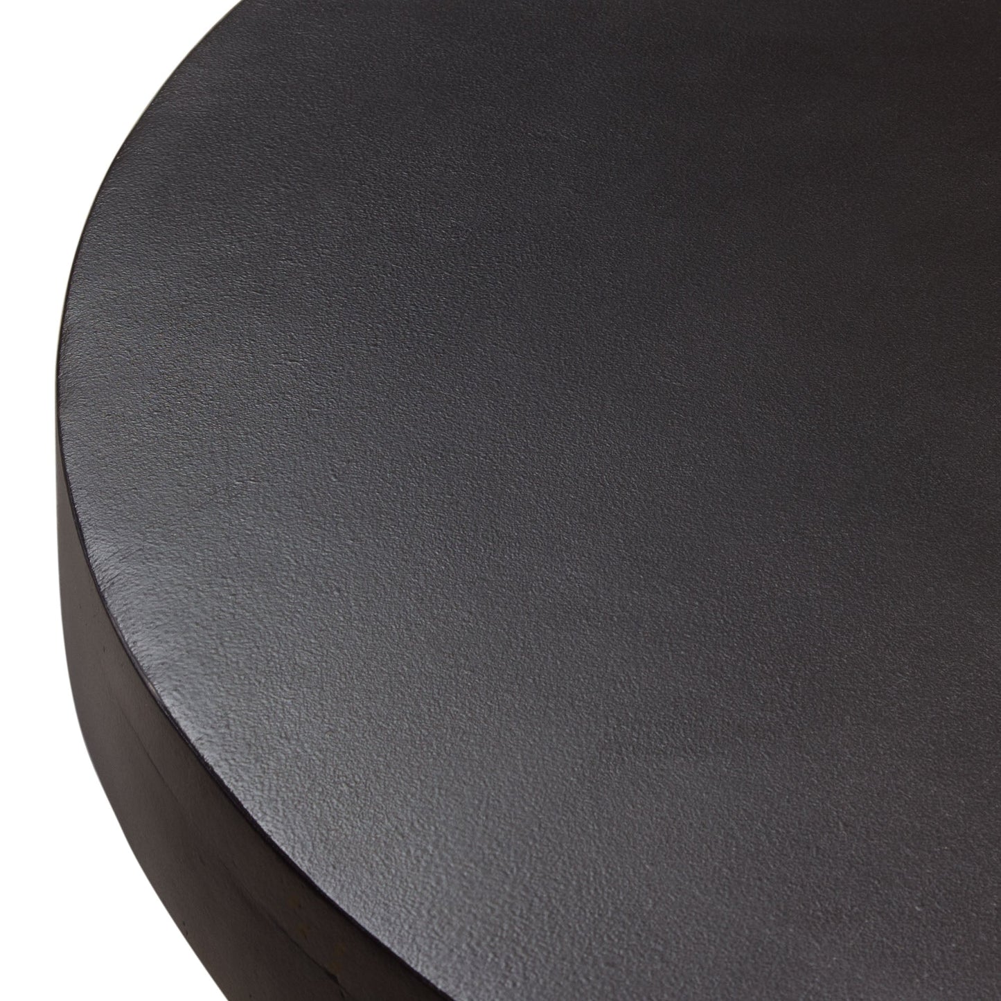 Rune 42" Round Cocktail Table w/ Solid Acacia Wood Top & Iron Leg Base in Black Finish by Diamond Sofa