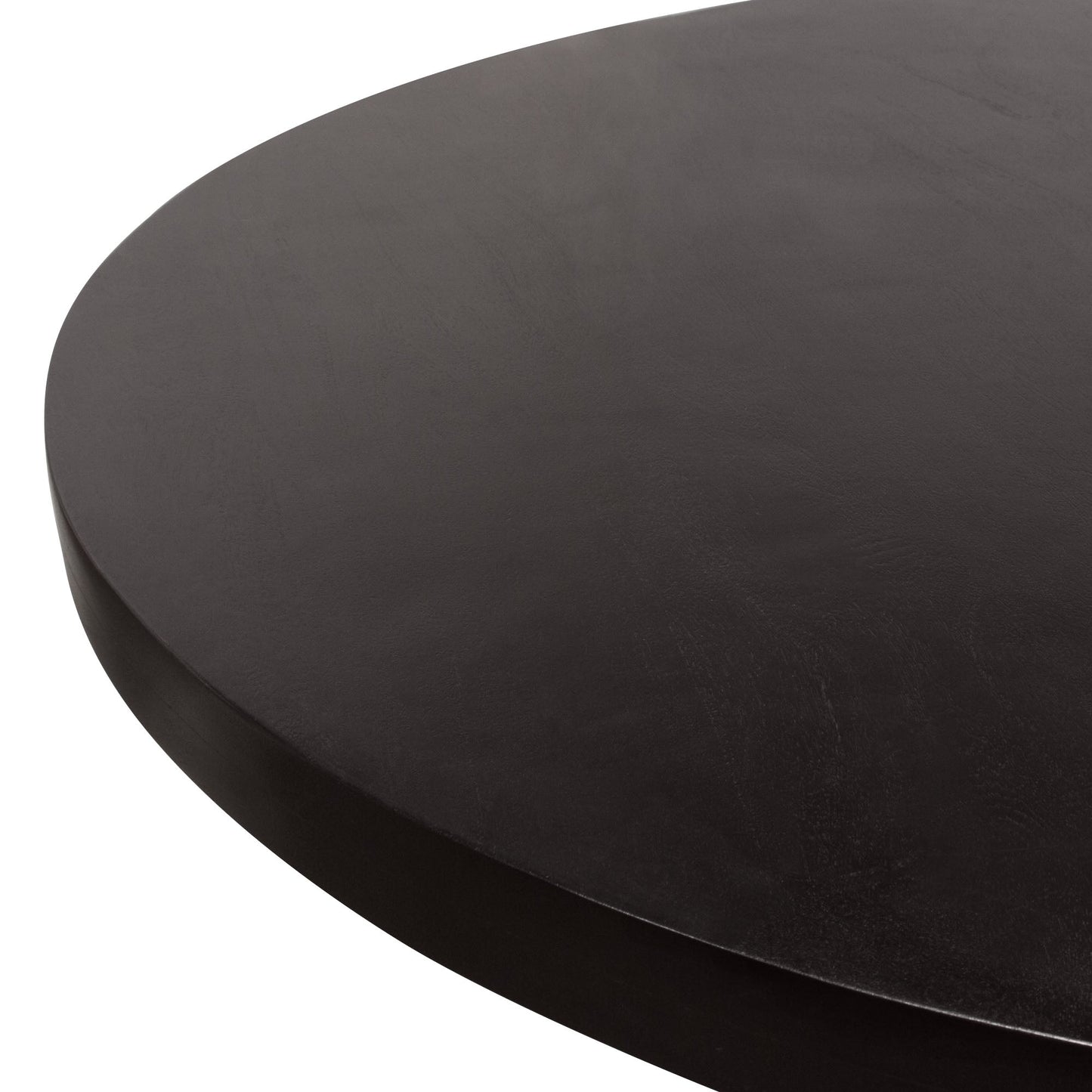 Rune 54" Round Dining Table w/ Solid Acacia Wood Top & Iron Pedestal Base in Black Finish by Diamond Sofa