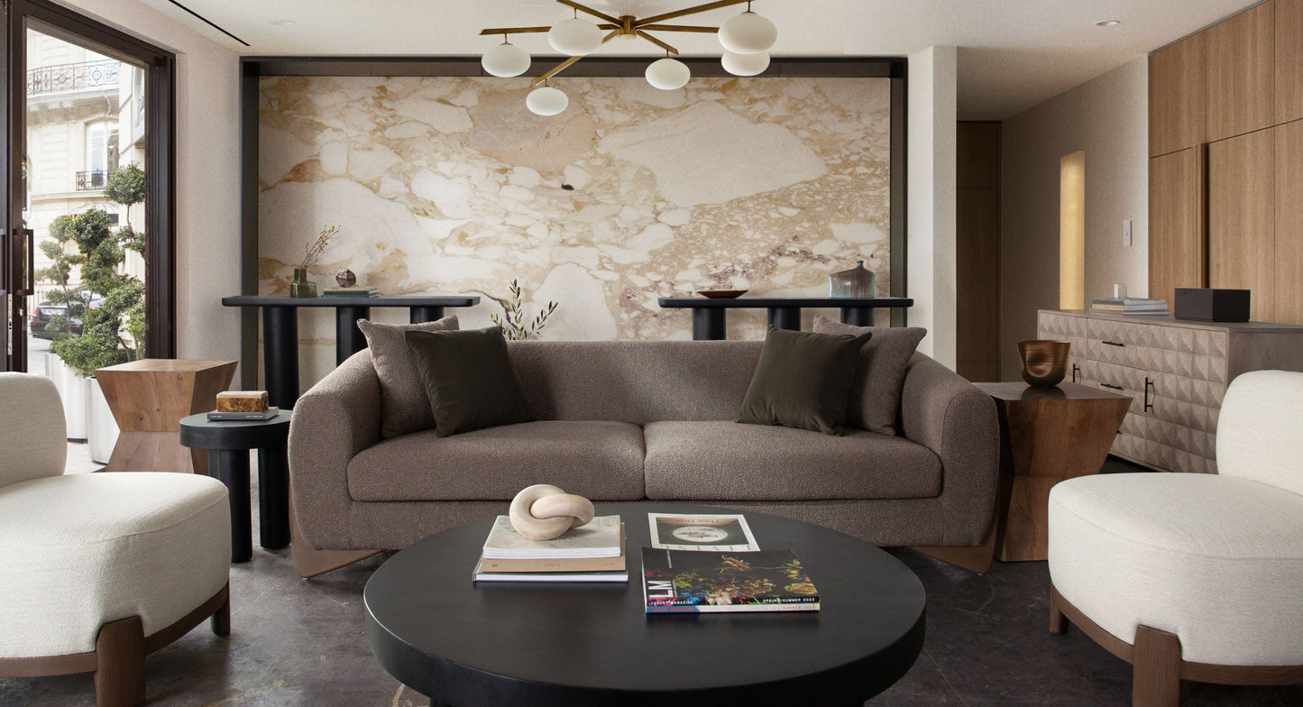 Ryder 92" Sofa in Toffee Polyester Fabric by Diamond Sofa