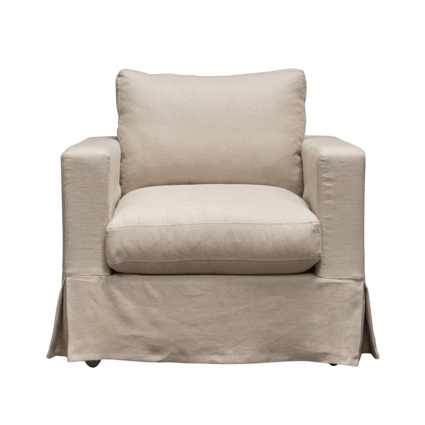 Savannah Slip-Cover Chair in Sand Natural Linen by Diamond Sofa