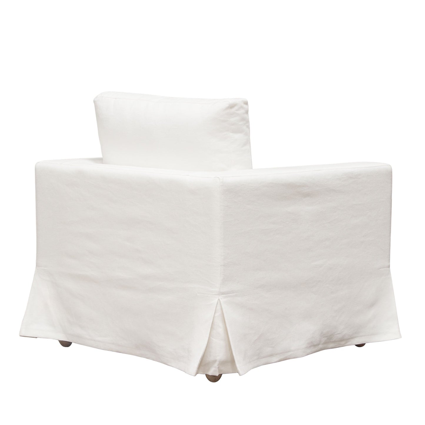 Savannah Slip-Cover Chair in White Natural Linen by Diamond Sofa