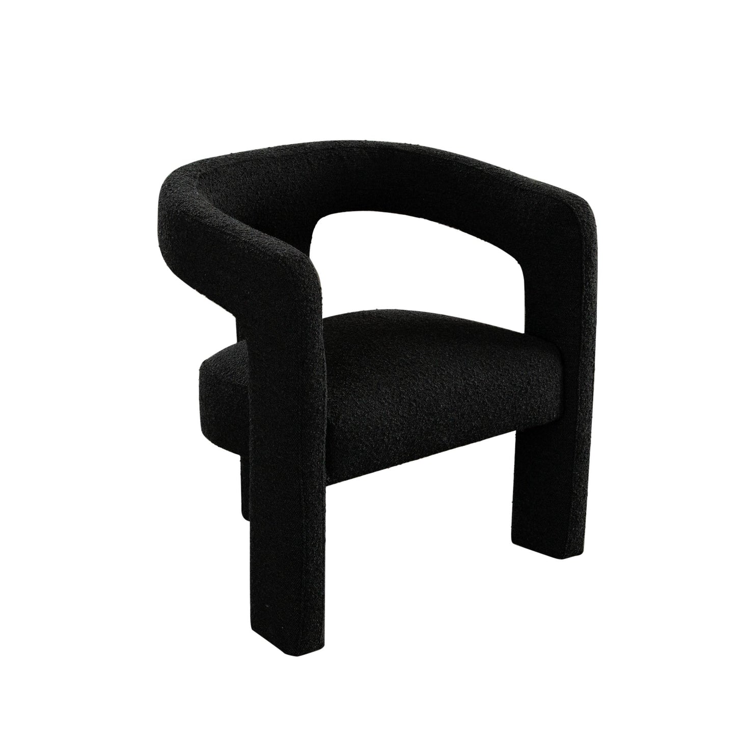 Scout Dining/Accent Chair in Black Boucle Fabric by Diamond Sofa