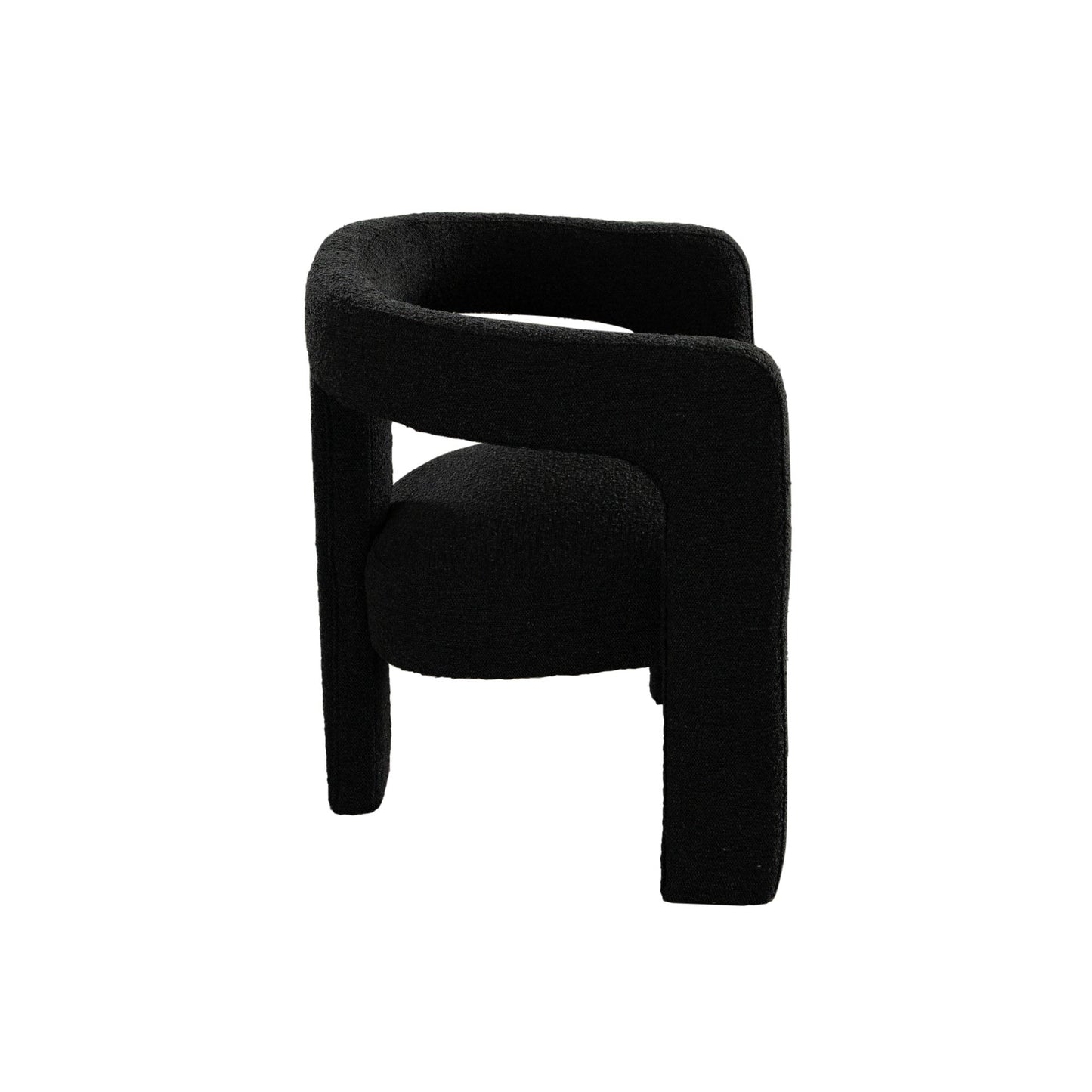 Scout Dining/Accent Chair in Black Boucle Fabric by Diamond Sofa