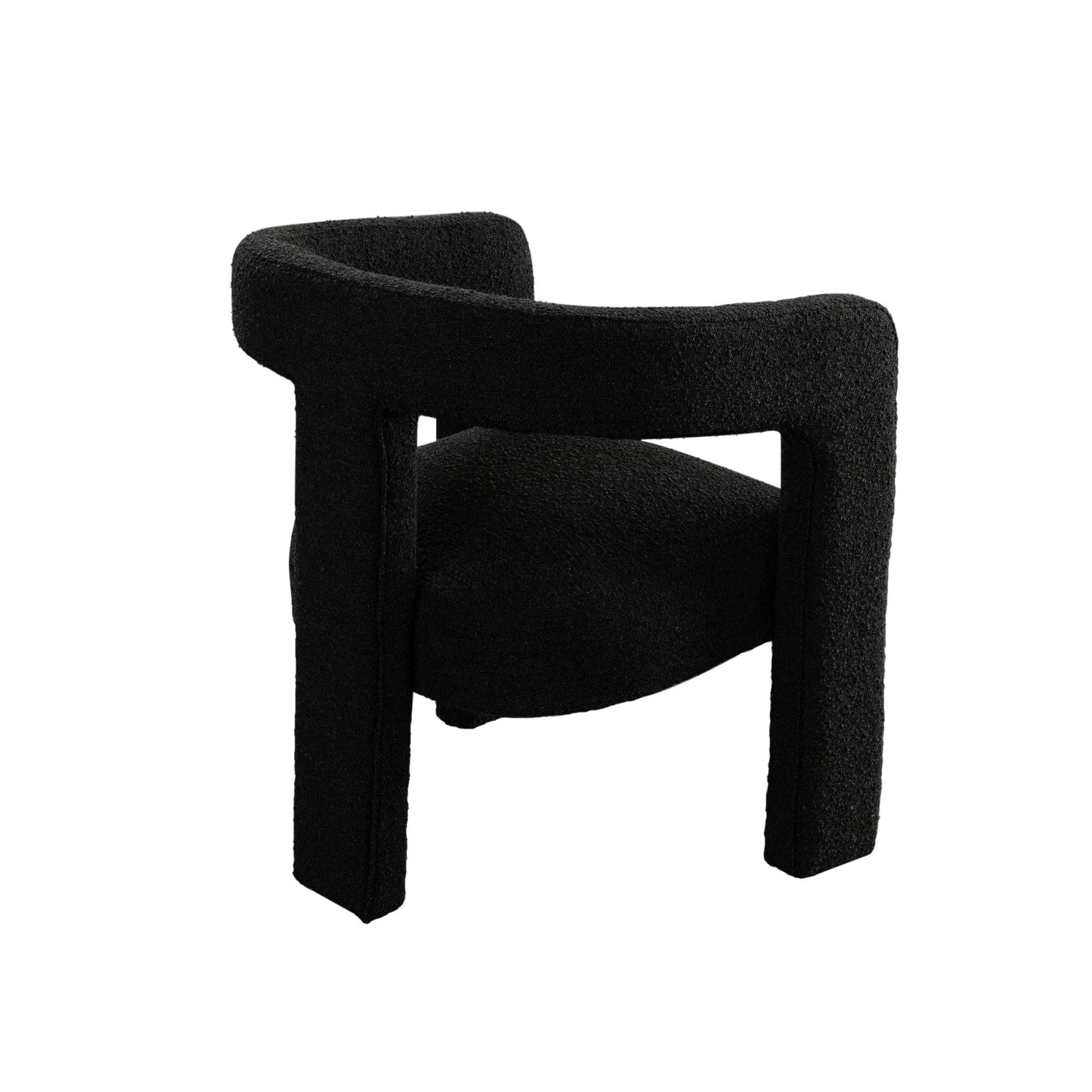 Scout Dining/Accent Chair in Black Boucle Fabric by Diamond Sofa