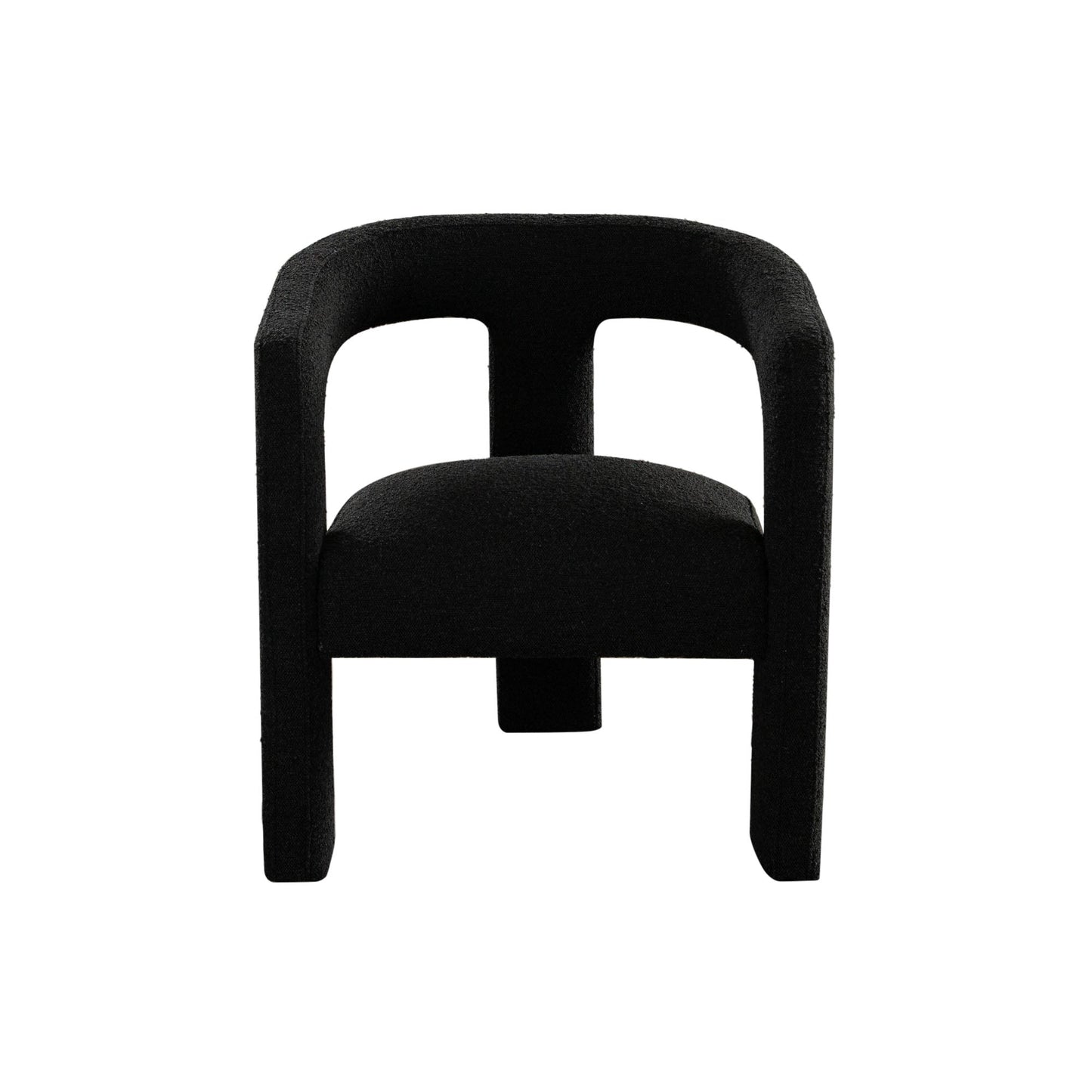 Scout Dining/Accent Chair in Black Boucle Fabric by Diamond Sofa