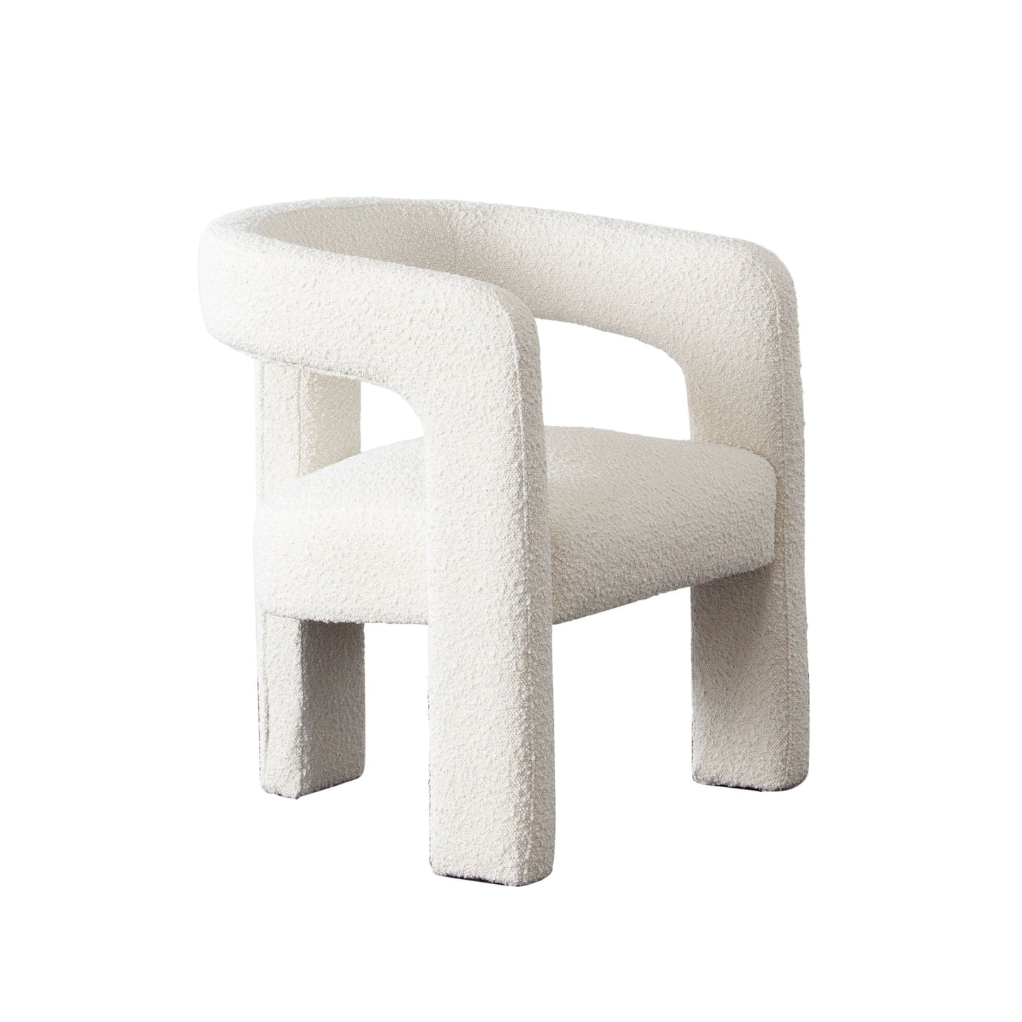 Scout Dining/Accent Chair in Ivory Boucle Fabric by Diamond Sofa