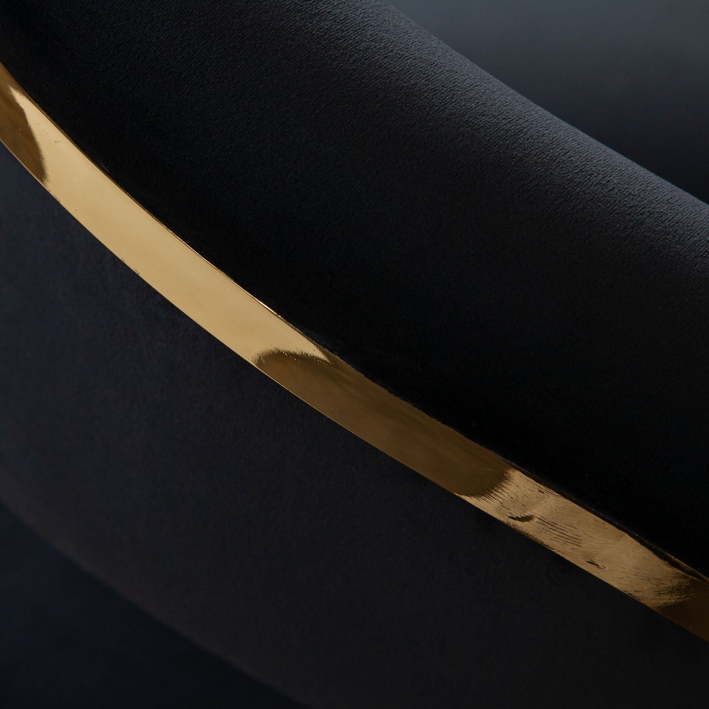 Solstice Counter Height Chair in Black Velvet w/ Polished Gold Metal Frame by Diamond Sofa