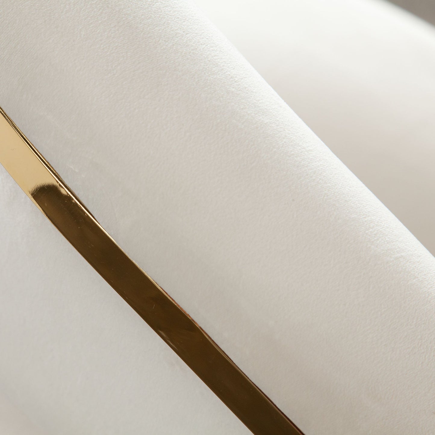 Solstice Counter Height Chair in Cream Velvet w/ Polished Gold Metal Frame by Diamond Sofa