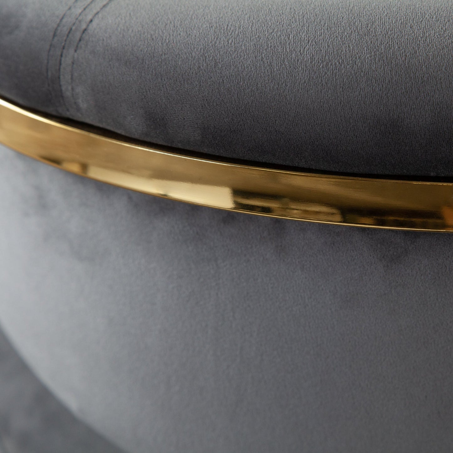Solstice Counter Height Chair in Grey Velvet w/ Polished Gold Metal Frame by Diamond Sofa