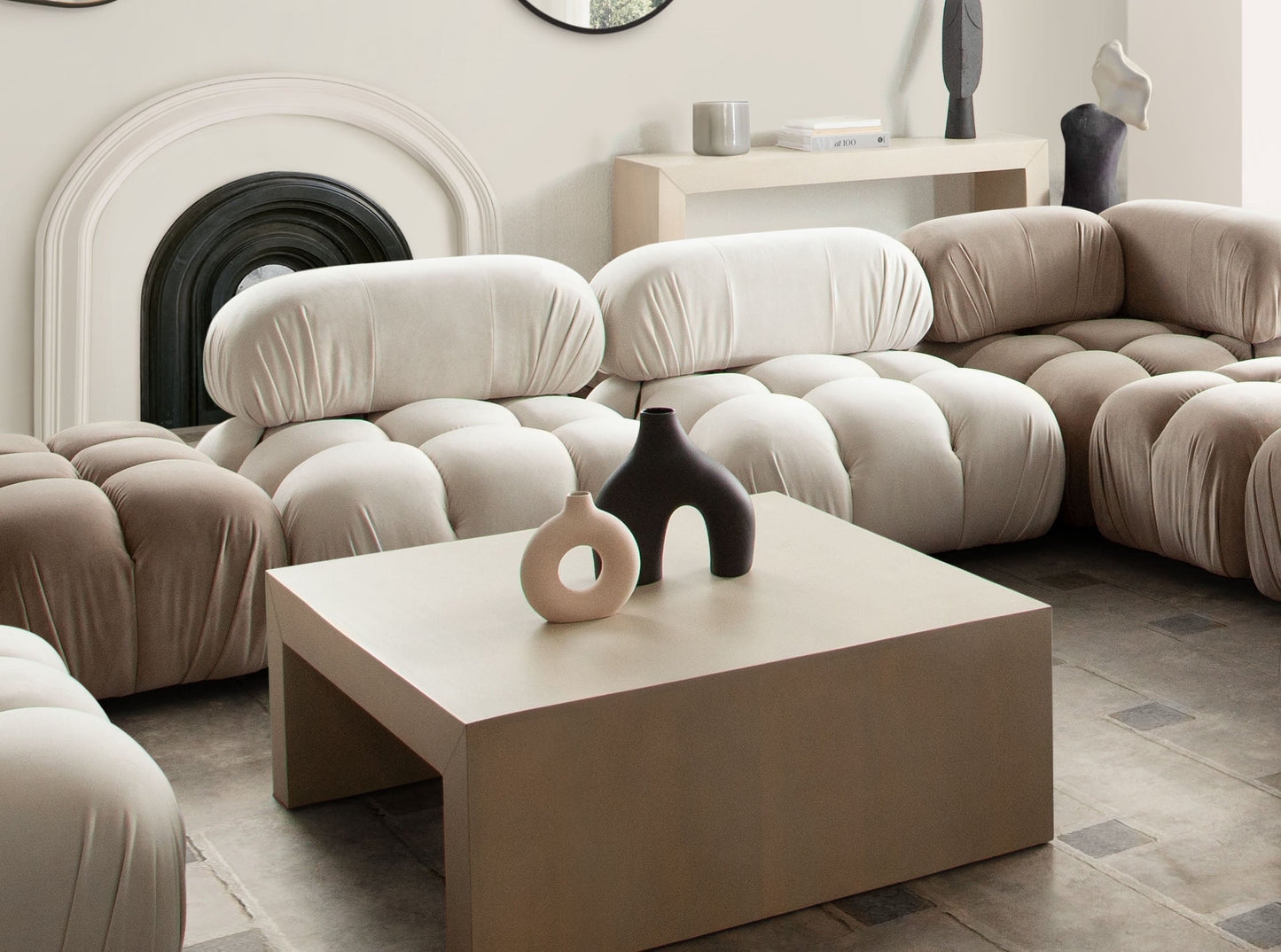 Sonoma 40" Square Wood Cocktail Table in Light Natural Grey Wash Finish by Diamond Sofa