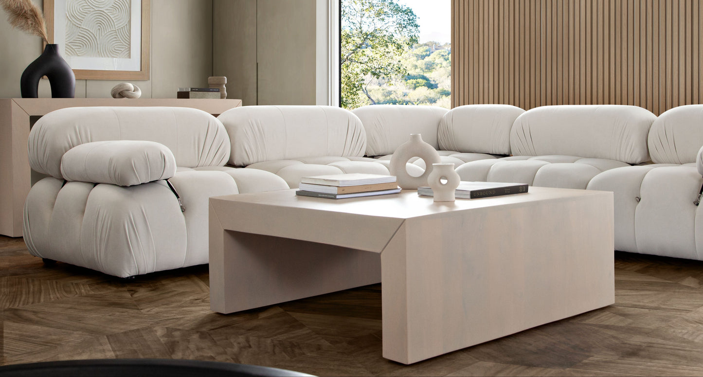 Sonoma 40" Square Wood Cocktail Table in Light Natural Grey Wash Finish by Diamond Sofa