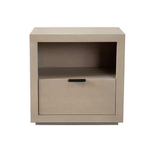 Sonoma 1-Drawer Wood Night Stand in Light Natural Grey Wash Finish by Diamond Sofa