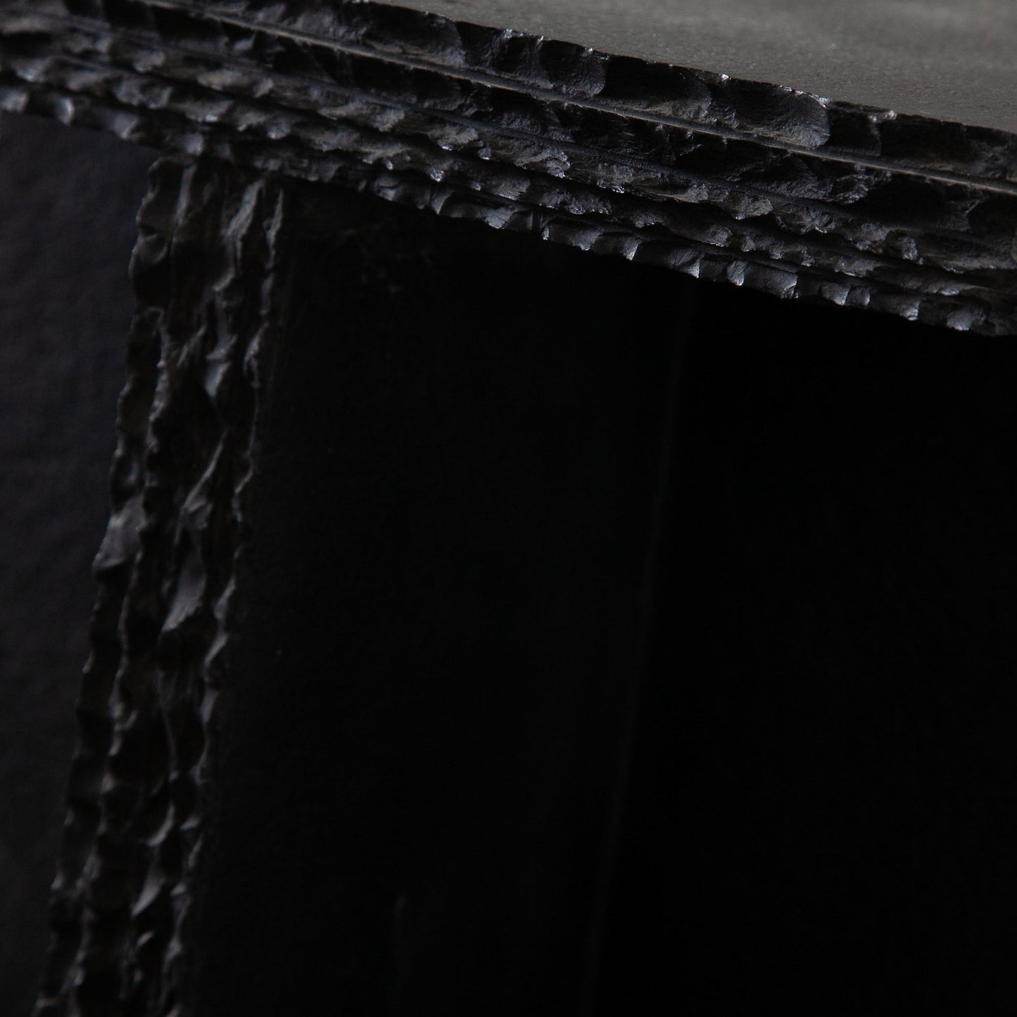 Spectre Black Slat Stone Accent Table by Diamond Sofa