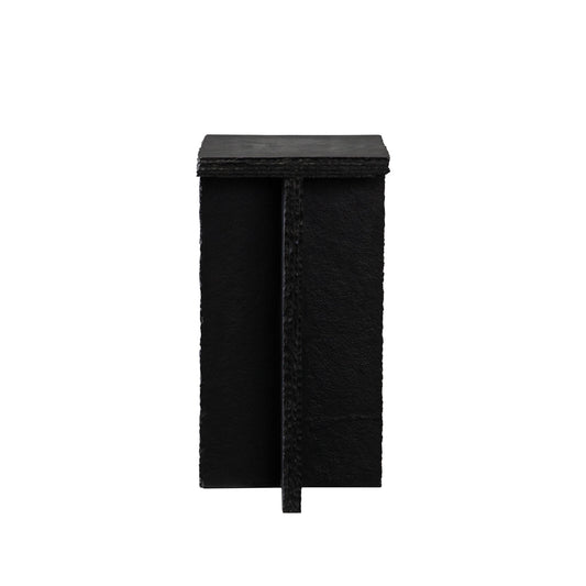 Spectre Black Slat Stone Accent Table by Diamond Sofa