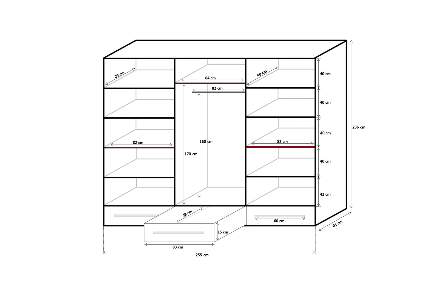 Maxima House Wardrobe AXEL