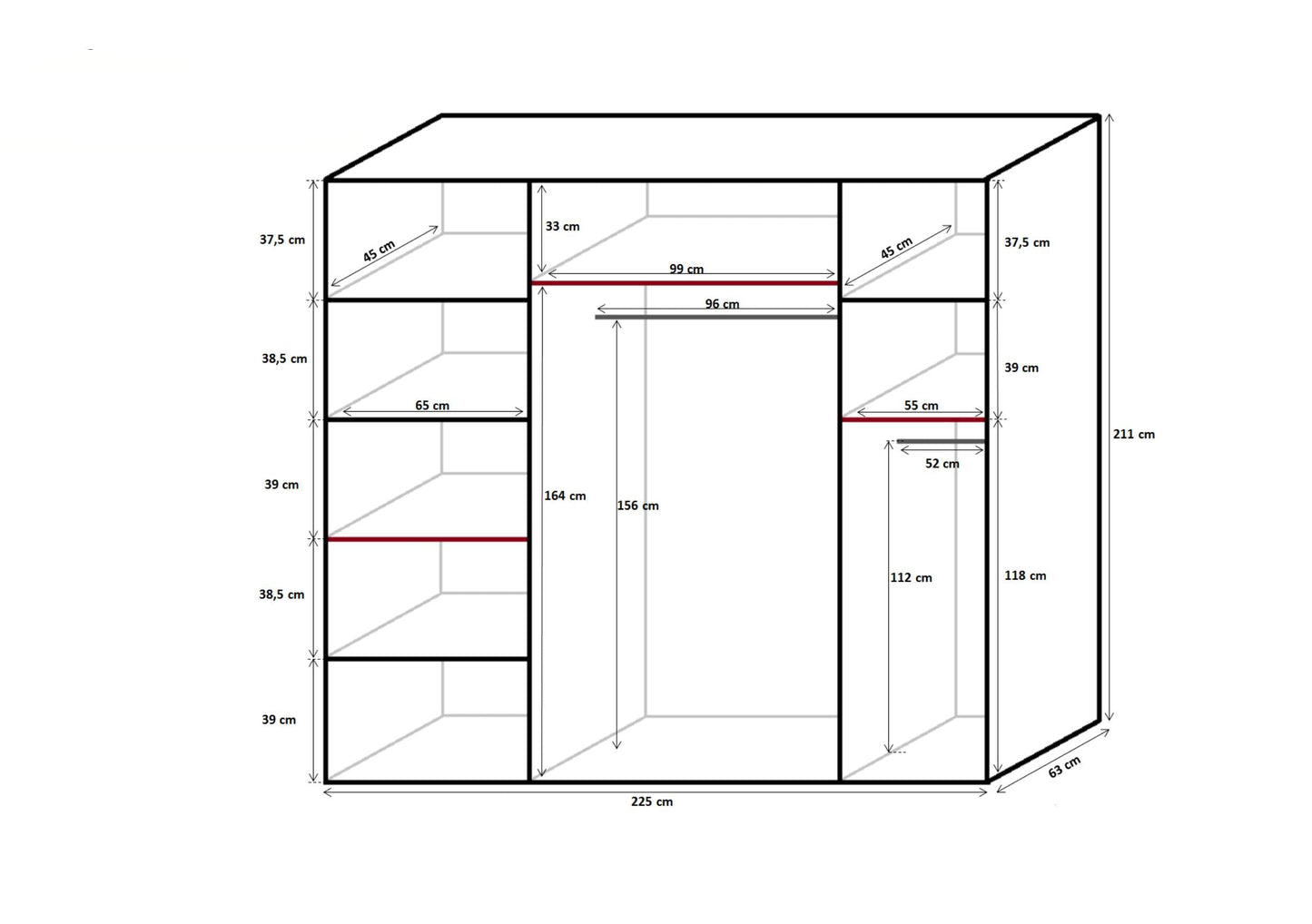 Maxima House LOKI Wardrobe