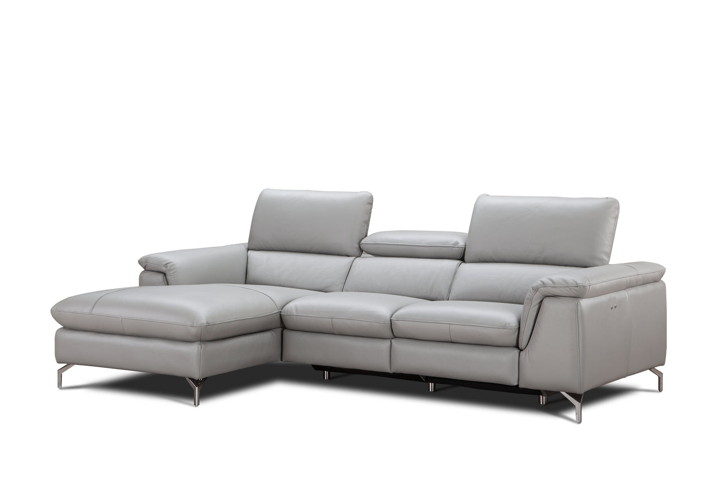 J&M Furniture Serena Premium Leather Sectional in Left Hand Facing Chaise