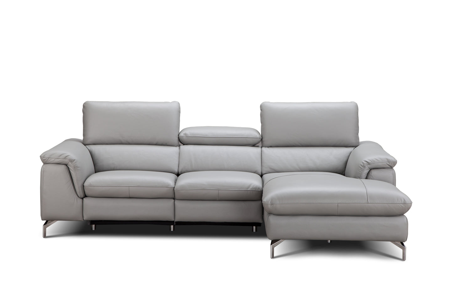 J&M Furniture Serena Premium Leather Sectional in Right Hand Facing Chaise